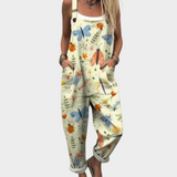 Erika - Bequeme bedruckte Latzhose