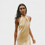 Adelgunde - Satin-Halterkleid