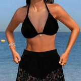 Ida - Elegantes Bikini-Set aus einfarbiger Spitze