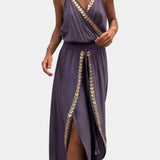 Elfriede - Kleid Mono mit Goldenen Details