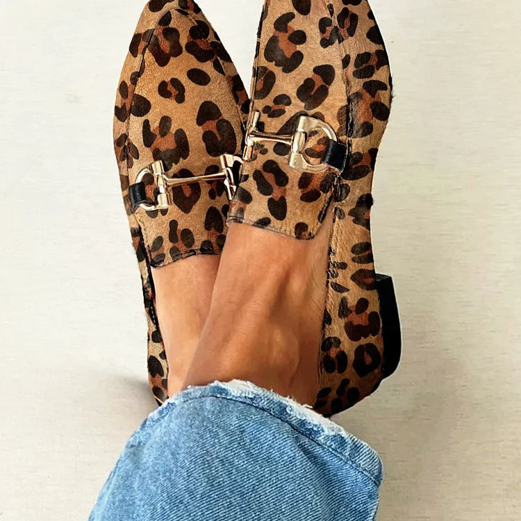 Heike - Elegante Leoparden-Mokassins