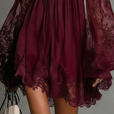 Heidi - Mini-Kleid mit schulterfreien und Spitzen-Details