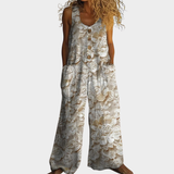 Anna - Fluide Bedruckte Latzhose