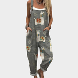 Gudrun - Bequeme bedruckte Latzhose