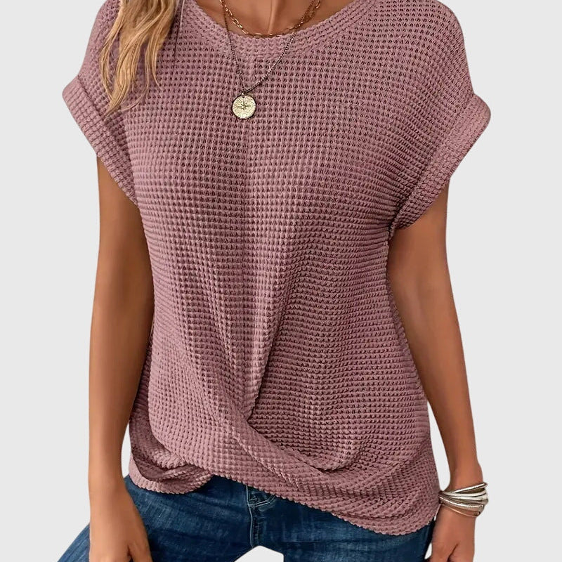 Claudia - Elegante Bluse mit Rundhalsausschnitt