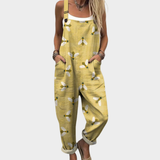 Dorothea - Bequeme bedruckte Latzhose