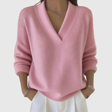 Frieda - Weicher V-Ausschnitt-Pullover in lässigem Schnitt
