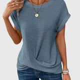 Claudia - Elegante Bluse mit Rundhalsausschnitt