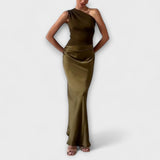 Kerstin - Asymmetrisches Satin-Kleid