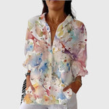 Valentina - Leichte und farbenfrohe bedruckte Bluse