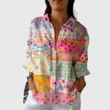Nathalie - Leichte und farbenfrohe Druckbluse