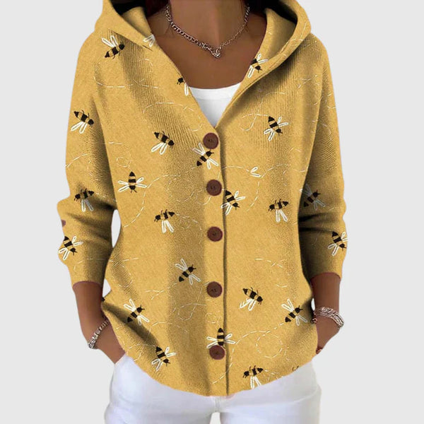 Mathilde - Bequemer Cardigan mit Kapuze aus Strick