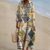 Wilma - Boho-inspirierte Robe mit ethnischen Drucken
