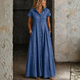 Elke - Lange Jeanskleid