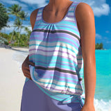 Kerstin - Tankini mit U-Ausschnitt und gestreiftem Design