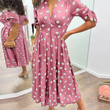 Lina - Elegantes Kleid mit Punkten