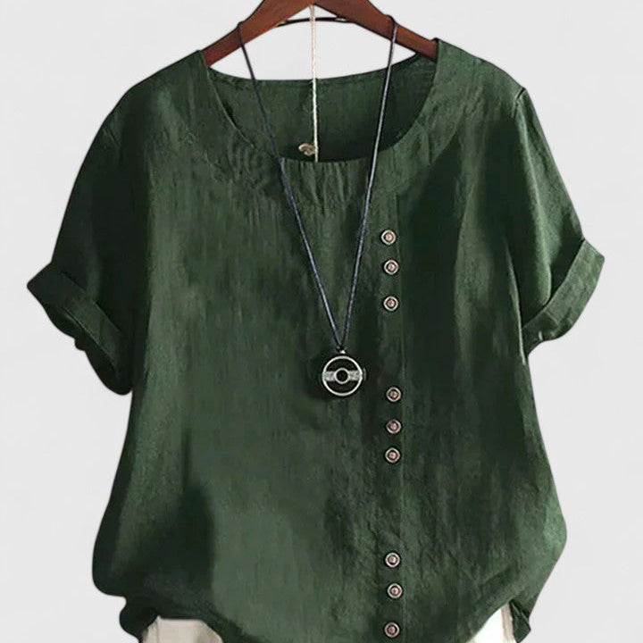 Cornelia - Bequeme Bluse mit kurzen Ärmeln
