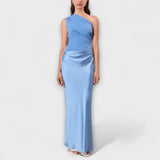 Kerstin - Asymmetrisches Satin-Kleid