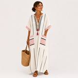 Regina - Kaftan Ecru Streifen