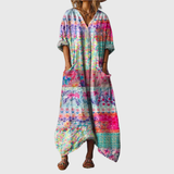 Christine - Maxikleid mit buntem Druck
