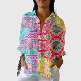 Brunhilde - Leichte und farbenfrohe Druckbluse