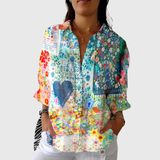 Elsbeth - Leichte und farbenfrohe Druckbluse