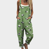 Heike - Bequeme bedruckte Latzhose