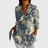Ursula - Leichte und farbenfrohe Druckbluse