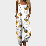 Elfriede - Bequeme bedruckte Latzhose