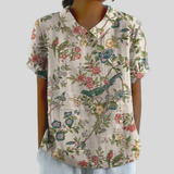 Britta - Elegantes Blumenshirt