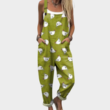 Emma - Bequeme bedruckte Latzhose