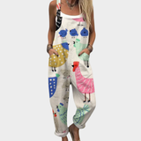 Dagmar - Bequeme bedruckte Latzhose