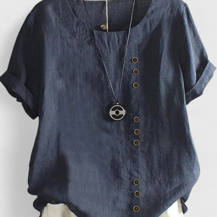 Cornelia - Bequeme Bluse mit kurzen Ärmeln