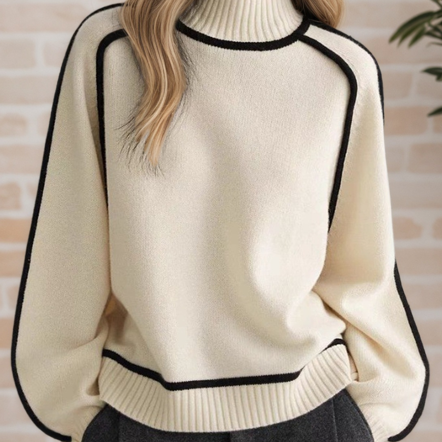 Mechthild - Eleganter Pullover mit hohem Kragen