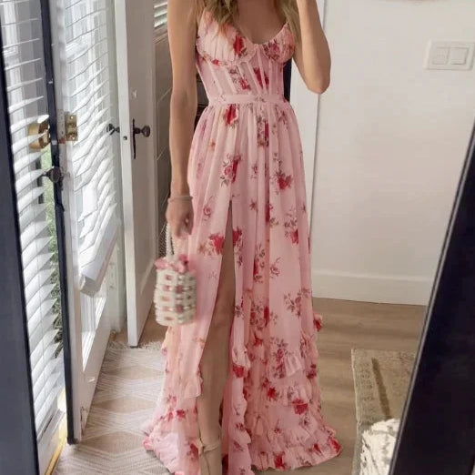 Herta - Midi-Kleid mit floralem Muster