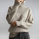 Almuth - Luxuriöser Kaschmirpullover mit Stehkragen