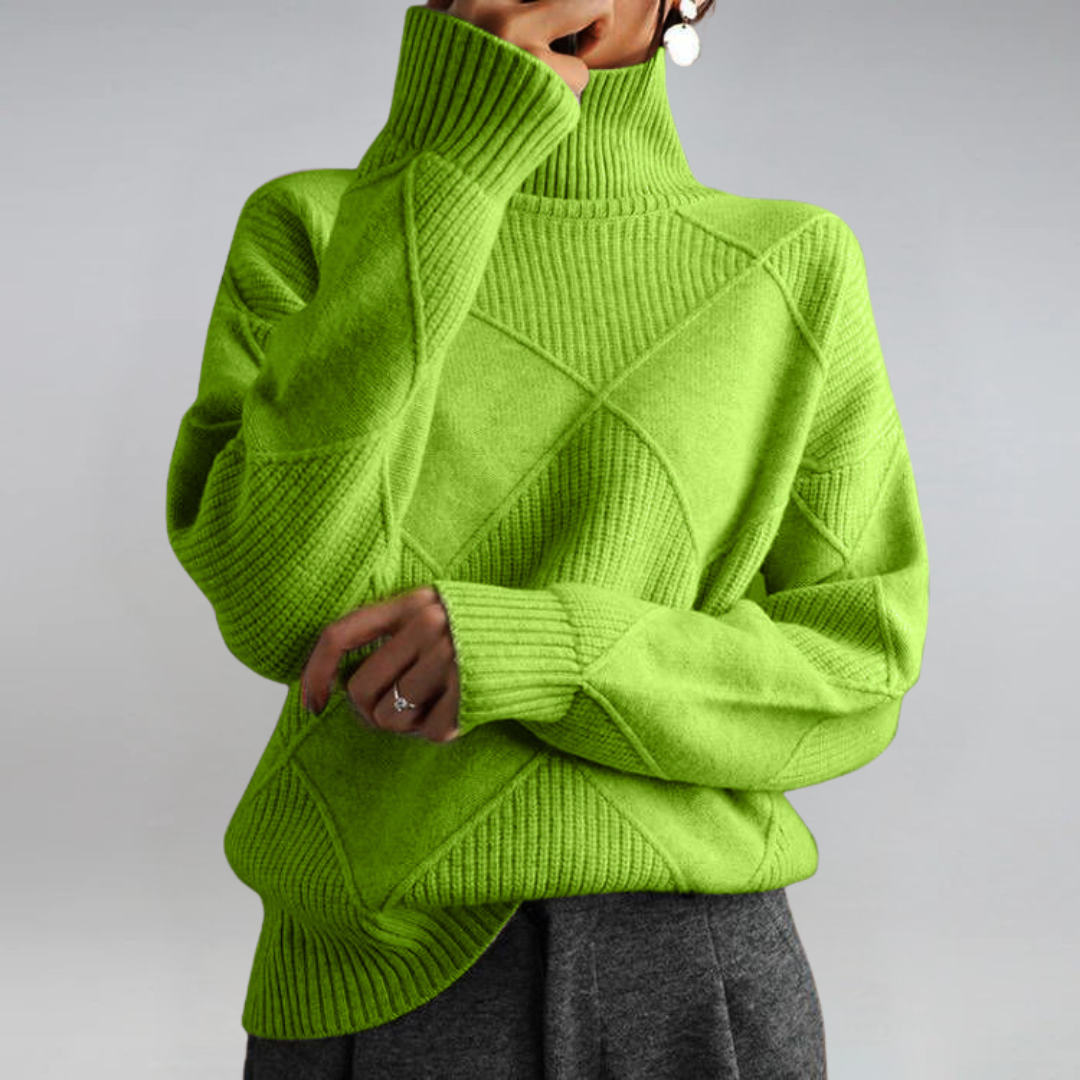 Almuth - Luxuriöser Kaschmirpullover mit Stehkragen