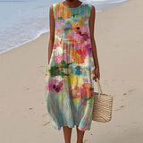 Liesel - Fluide Robe mit Eleganten Aquarell-Effekt