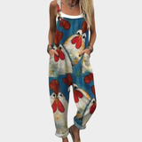 Elke - Bequeme bedruckte Latzhose