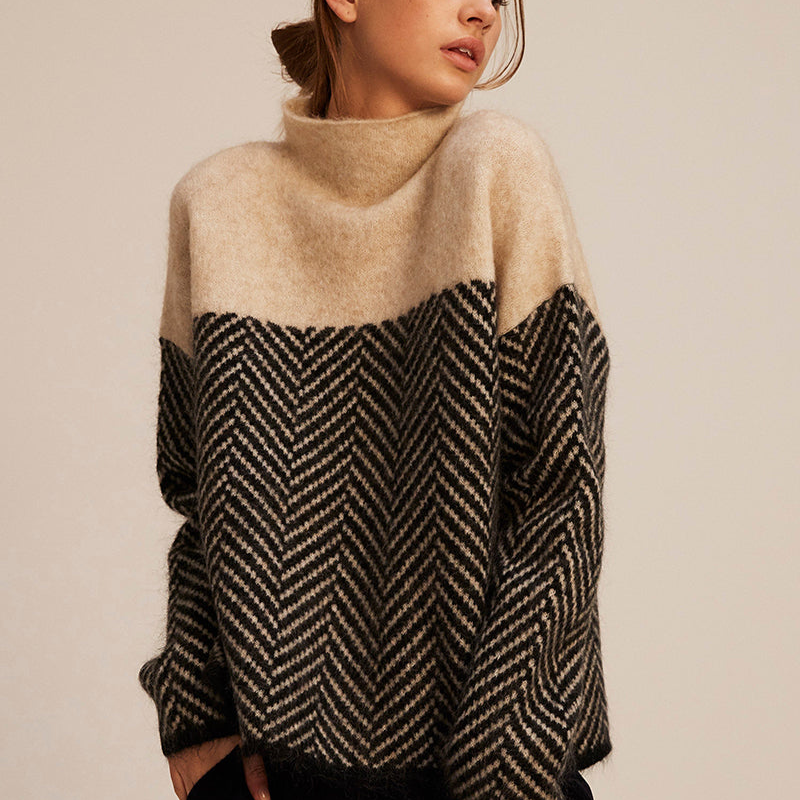 Ingeborg - Baumwollpullover mit Stehkragen