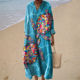 Heike - Flatterndes Sommerkleid mit Print
