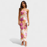 Kunigunde - Ärmelloses Satin-Kleid
