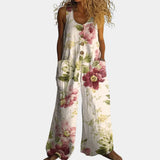 Anneliese - Fluid Bedruckte Latzhose