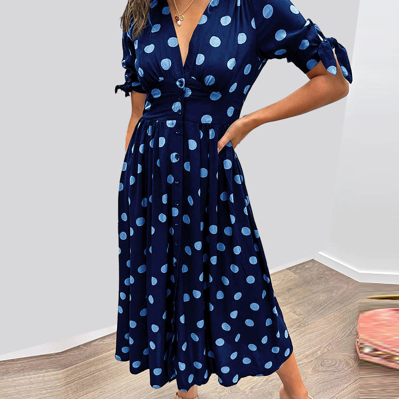 Lina - Elegantes Kleid mit Punkten