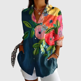 Alwine - Elegante Blumenbluse