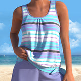 Kerstin - Tankini mit U-Ausschnitt und gestreiftem Design