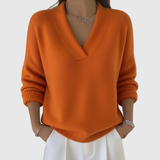 Frieda - Weicher V-Ausschnitt-Pullover in lässigem Schnitt