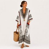 Ottilie - Kaftan Weiß Ethnisch