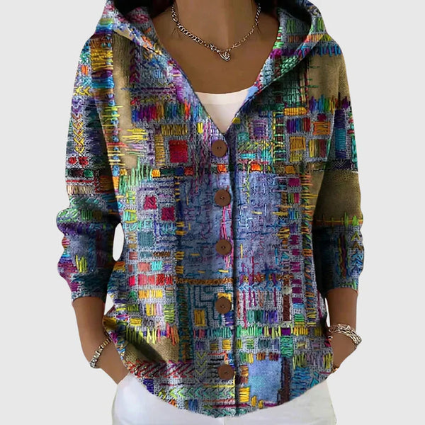 Hildegunde - Bequemer Strick-Cardigan mit Kapuze