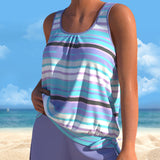 Kerstin - Tankini mit U-Ausschnitt und gestreiftem Design